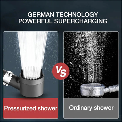 Eco-Skin Spa Shower Head – High Pressure 3-Mode Rainfall with One-Key Stop
